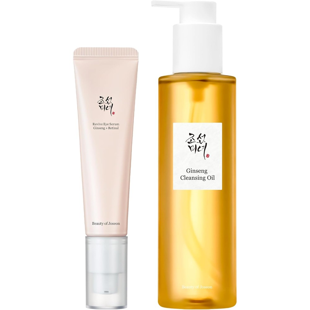 Beauty Of Joseon Revive Eye Serum With Retinal Niacinamide 30 Milliliters And Ginseng Cleansing Oil 210 Milliliters Korean Skincare Set