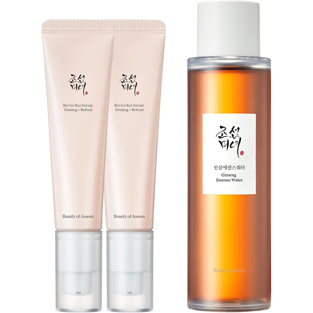 Beauty Of Joseon Revive Eye Serum With Retinal Niacinamide 30 Milliliters 2 Count And Ginseng Essence Water 150 Milliliters Korean Skincare Set