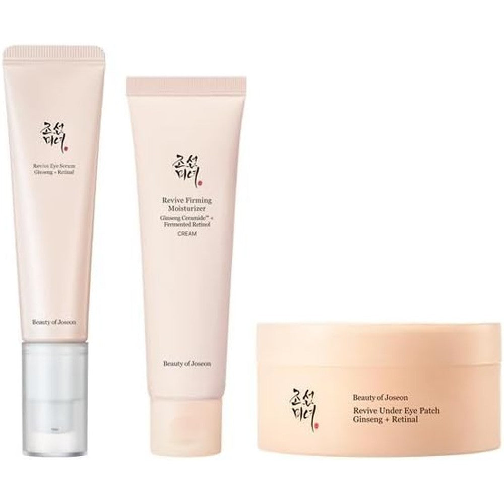 Beauty Of Joseon Revive Essentials Set Firming Moisturizer Eye Serum And Under Eye Patch Korean Skincare For All Skin Types