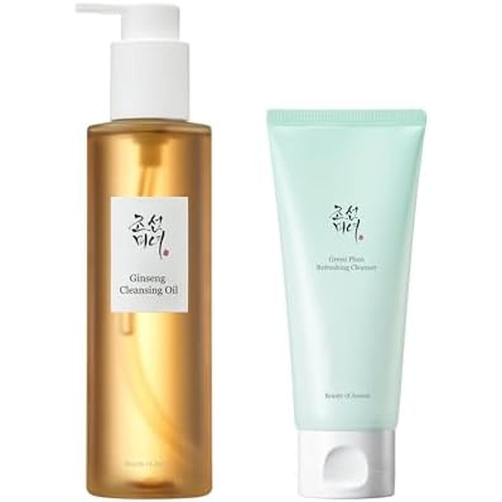Beauty Of Joseon Deep Double Cleansing Duo With Ginseng Cleansing Oil 210 Milliliters And Green Plum Refreshing Cleanser 100 Milliliters
