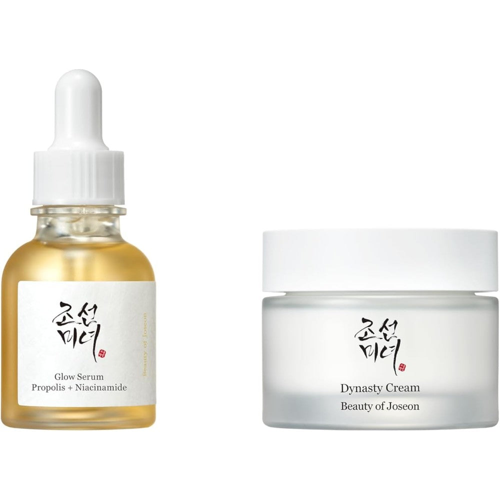 Beauty Of Joseon Glow Serum Propolis And Niacinamide 30 Milliliters And Dynasty Cream Hydrating Face Moisturizer 50 Milliliters Set