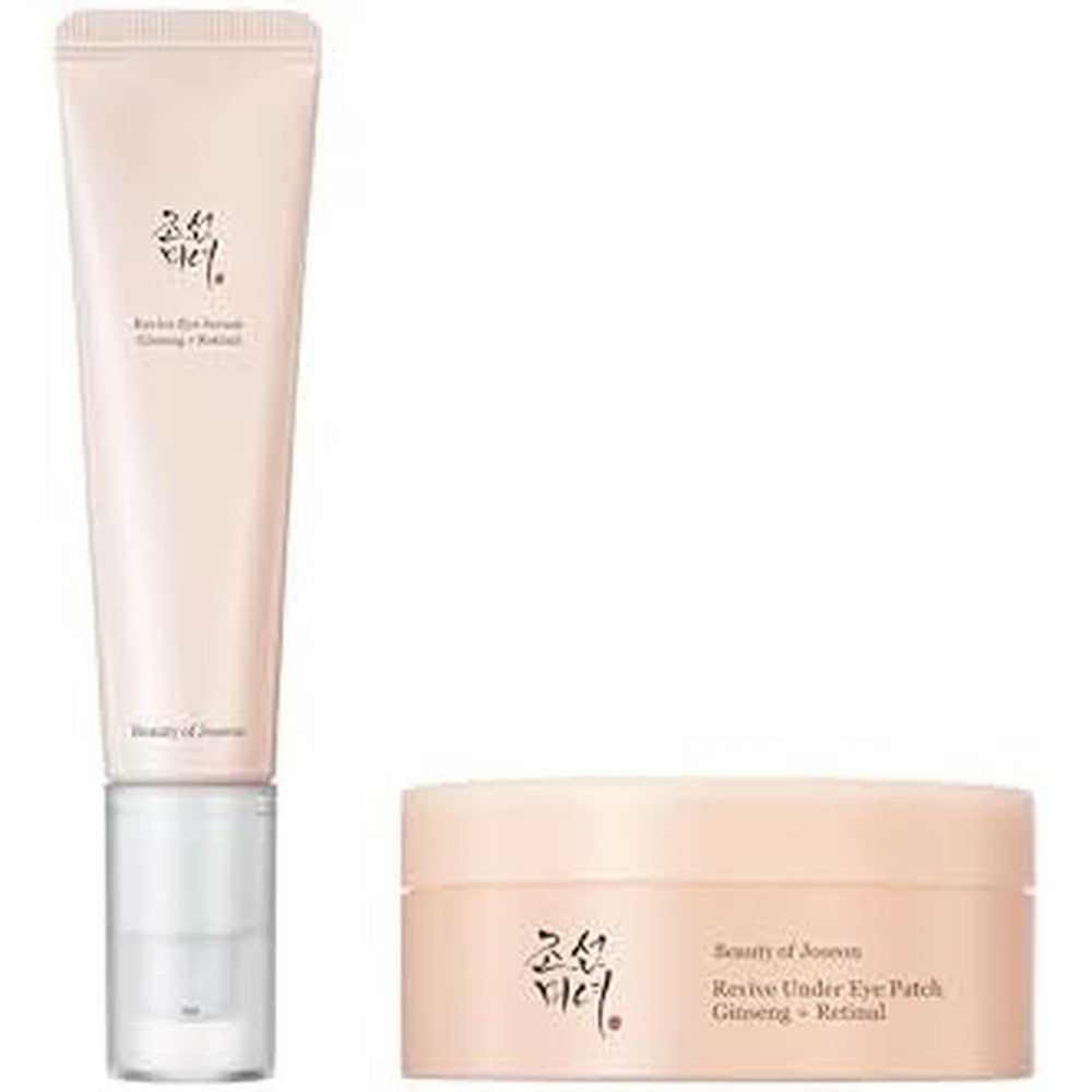 Beauty Of Joseon Revive Eye Serum With Ginseng And Retinal 30 Milliliters And Revive Ginseng Eye Patch 60 Sheets Korean Skincare Set