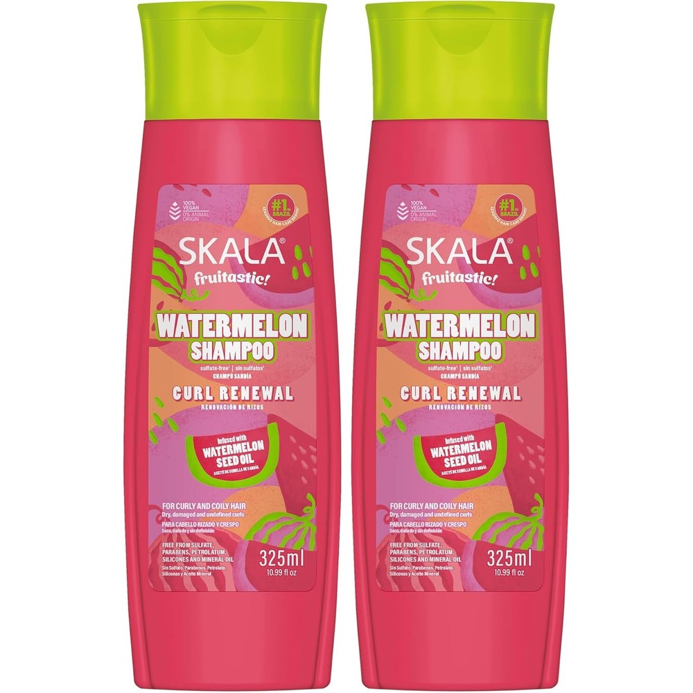 Skala Watermelon Shampoo for curly and coily hair front view bottle