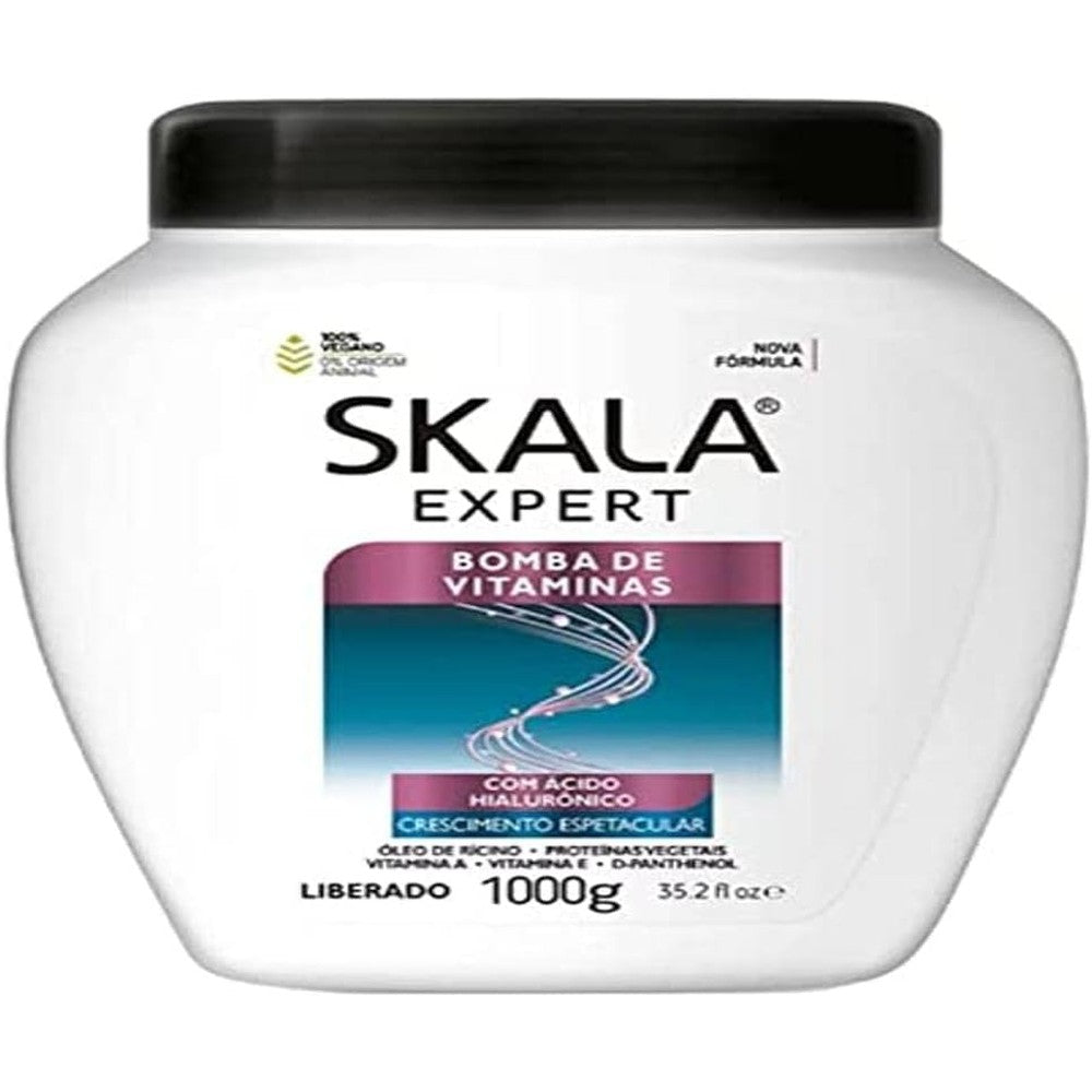 Skala Expert Vitamin Bomb Two In One Hair Treatment Cream For Weak And Dry Hair With Castor Oil One Kilogram Thirty Three Point Eighty One Ounces