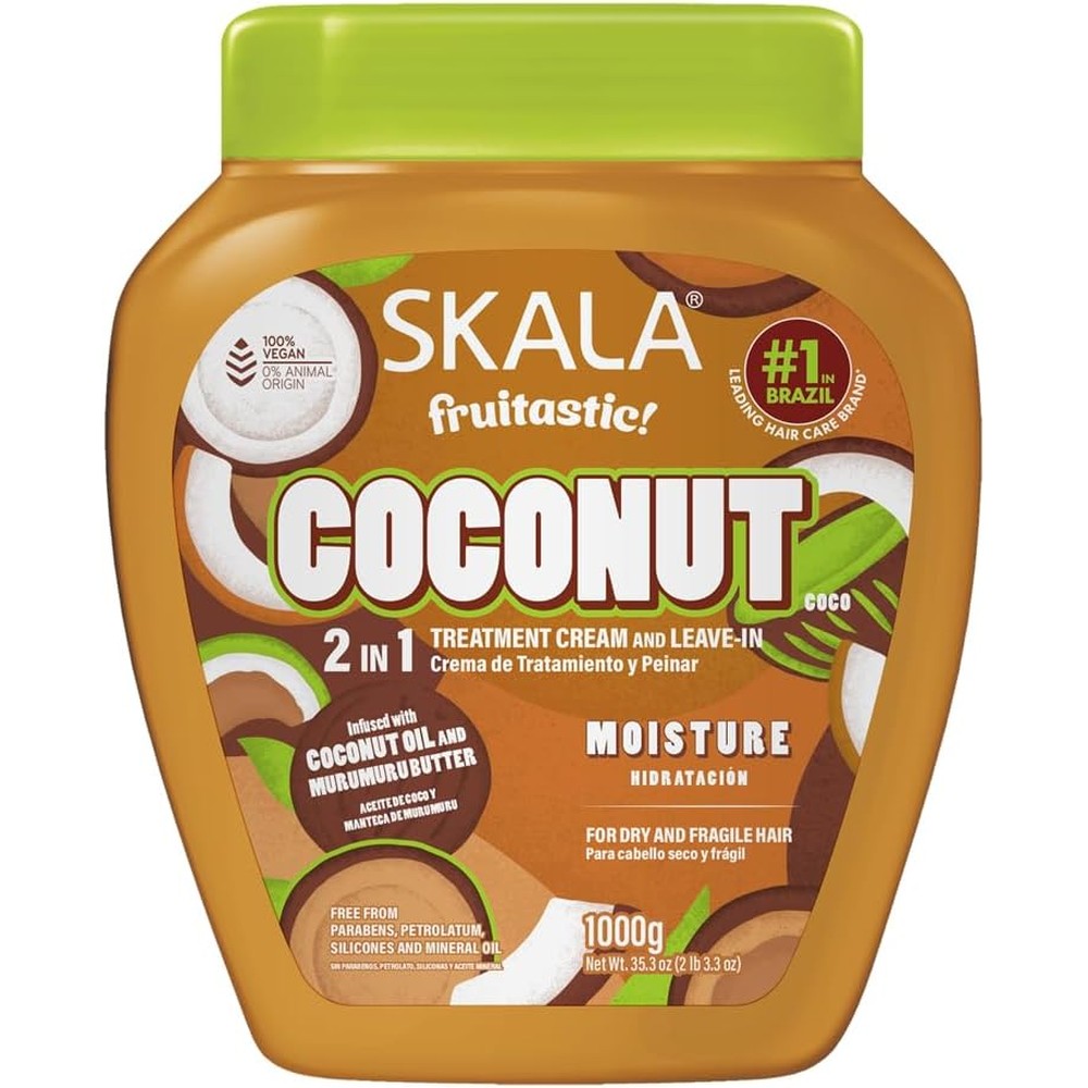 Skala Linha Frutastica Coconut Treatment Cream front view of one kilogram tub