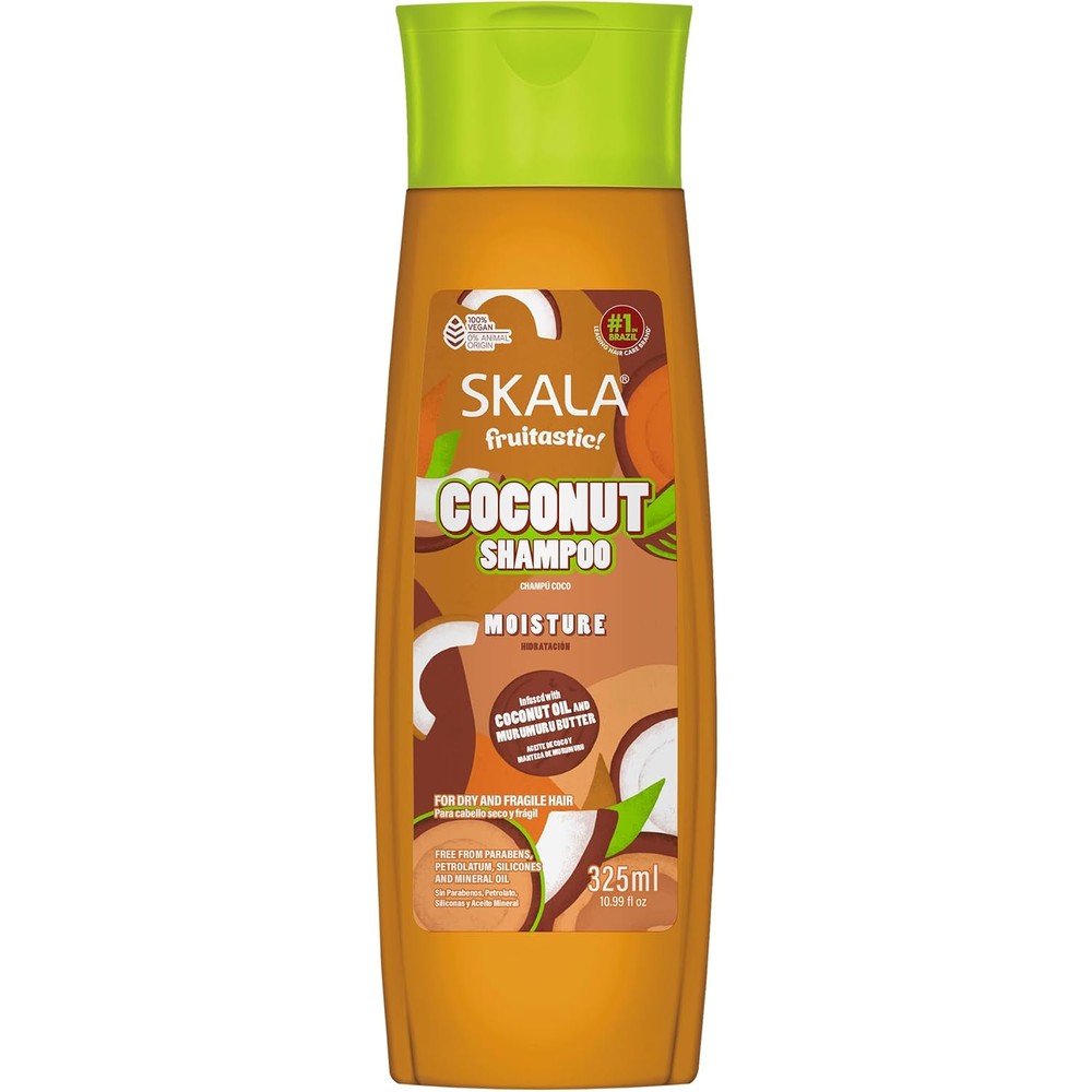 SKALA Fruitastic Coconut Shampoo front view bottle showing tropical packaging