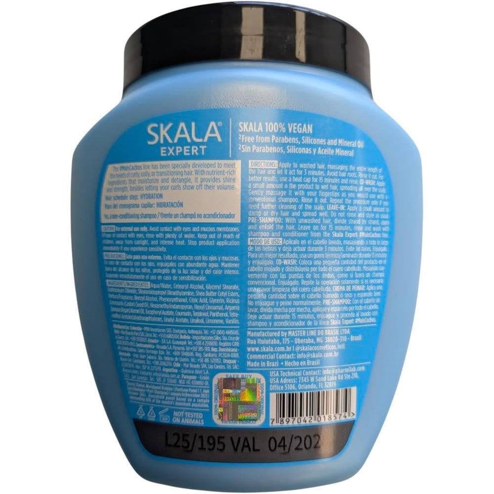 SKALA Mais Crespinhos Two In One hair treatment styling cream one thousand grams front view showing curly hair kid illustration