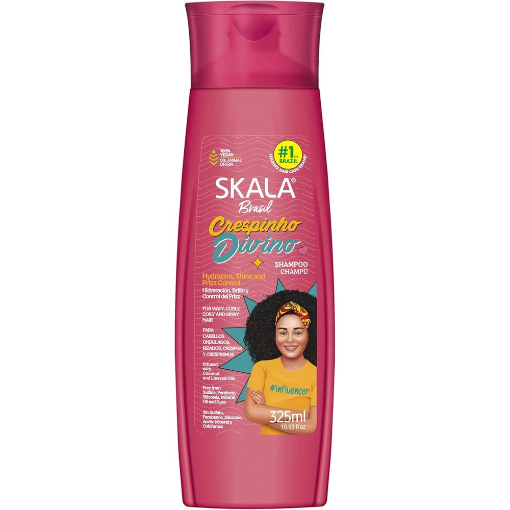 Skala Expert Crespo Divino Hydrating Shampoo front view bottle for curly hair.