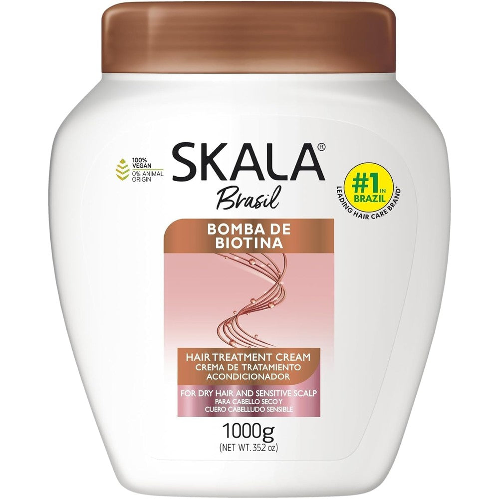 Skala Expert Biotin Bomb hair treatment cream front view of 1 kg tub for hair strengthening