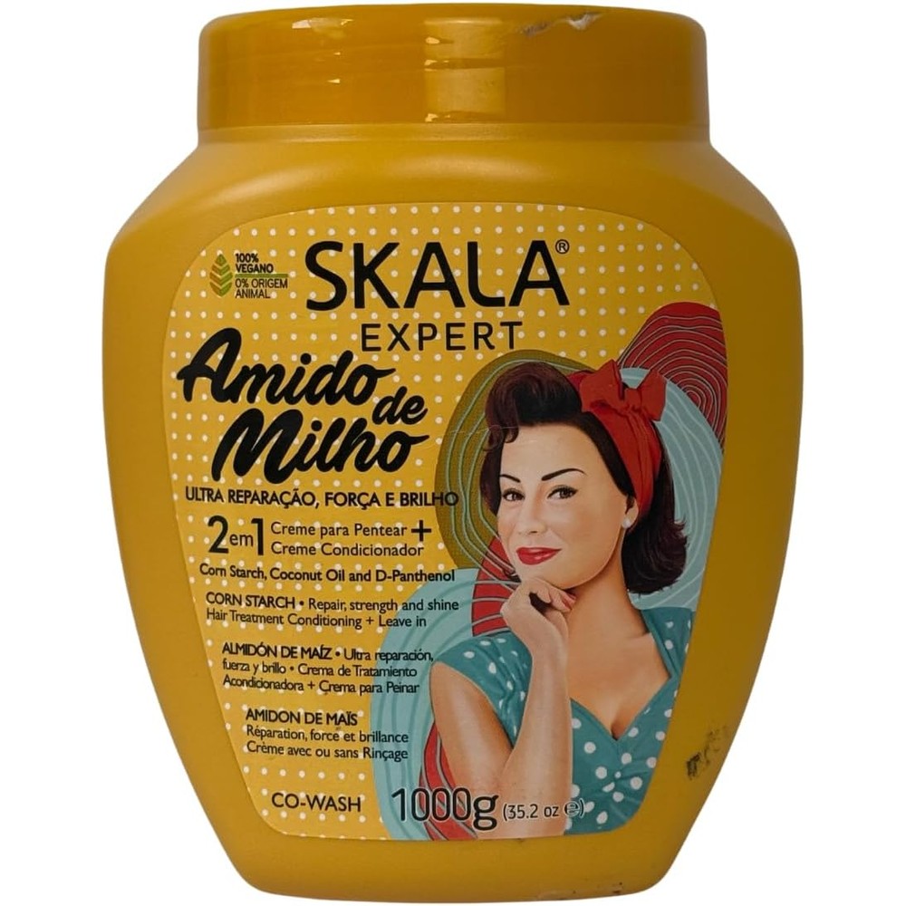 Skala Expert Amido De Milho 2 In 1 Hair Treatment Cream For Strengthening And Deep Repair 1 Kilogram
