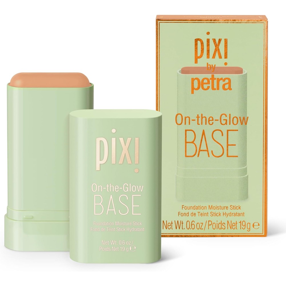 Pixi Beauty On-The-Glow Base Tinted Moisturizer Foundation Stick Warm Medium Golden Shade 0.6 Ounce 19 Grams