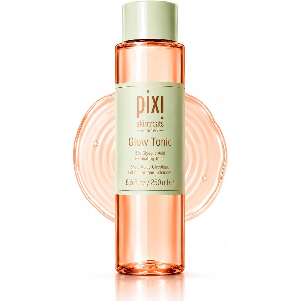 Pixi Glow Tonic Exfoliating Face Toner With 5 Percent Glycolic Acid Ginseng And Aloe Vera Alcohol Free Toner For Radiant Skin 250 Milliliter