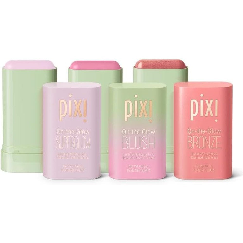 Pixi Beauty Beaming Bliss On-the-Glow Trio front packaging view authentic USA import