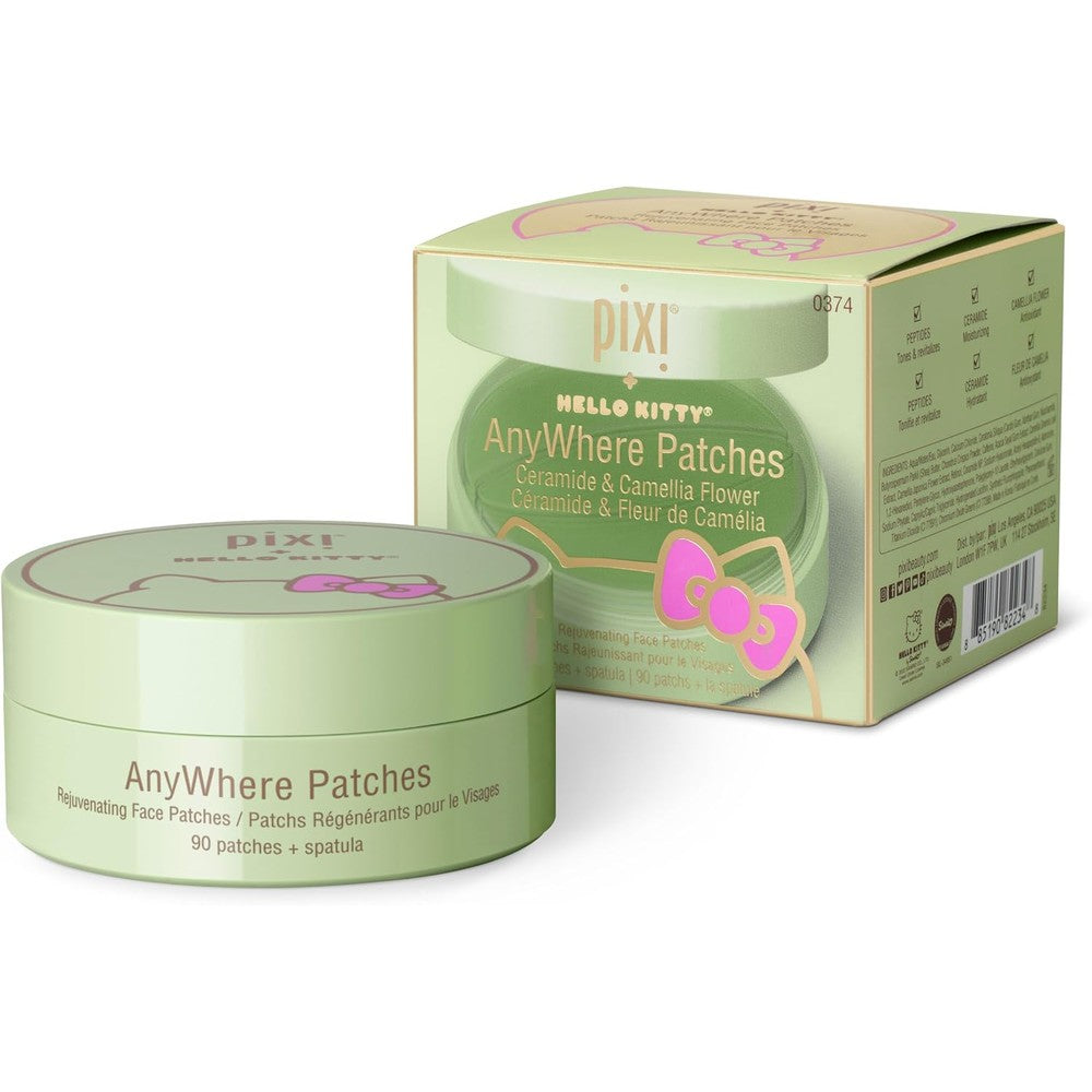 Pixi Hello Kitty Anywhere Multipurpose Hydrogel Patches With Hyaluronic Acid Caffeine And Retinol For Under Eyes 90 Patches