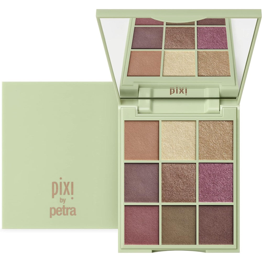 Pixi Beauty Eye Effects Rosette Ray Eyeshadow 9 Shade Compact Palette With High Pigment Matte And Shimmer Color Paraben Free 11.5 Grams
