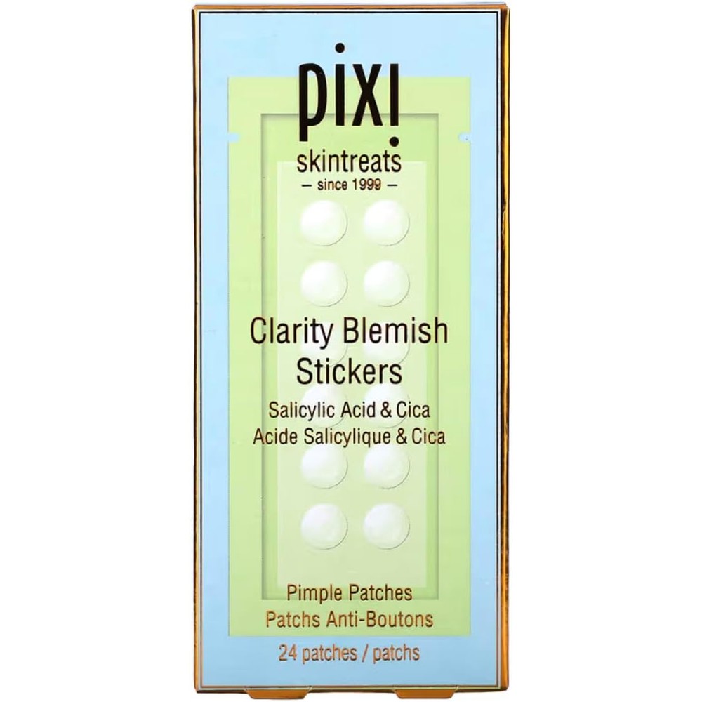 Pixi Clarity Blemish Stickers Translucent Pimple Patches With Salicylic Acid And Green Tea For Clear Skin 24 Count