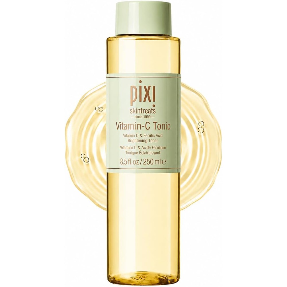 Pixi Vitamin-C Tonic Brightening Facial Toner With Ferulic Acid And Probiotics 250 Milliliters 8.5 Fluid Ounces