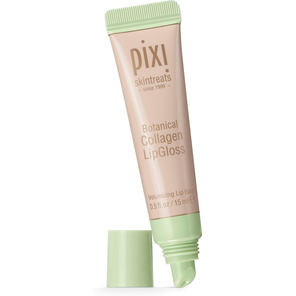 Pixi Botanical Collagen Lip Gloss Volumizing Lip Balm Nourishing High Shine Lip Treatment For Smoother And Fuller Lips 15 Milliliters