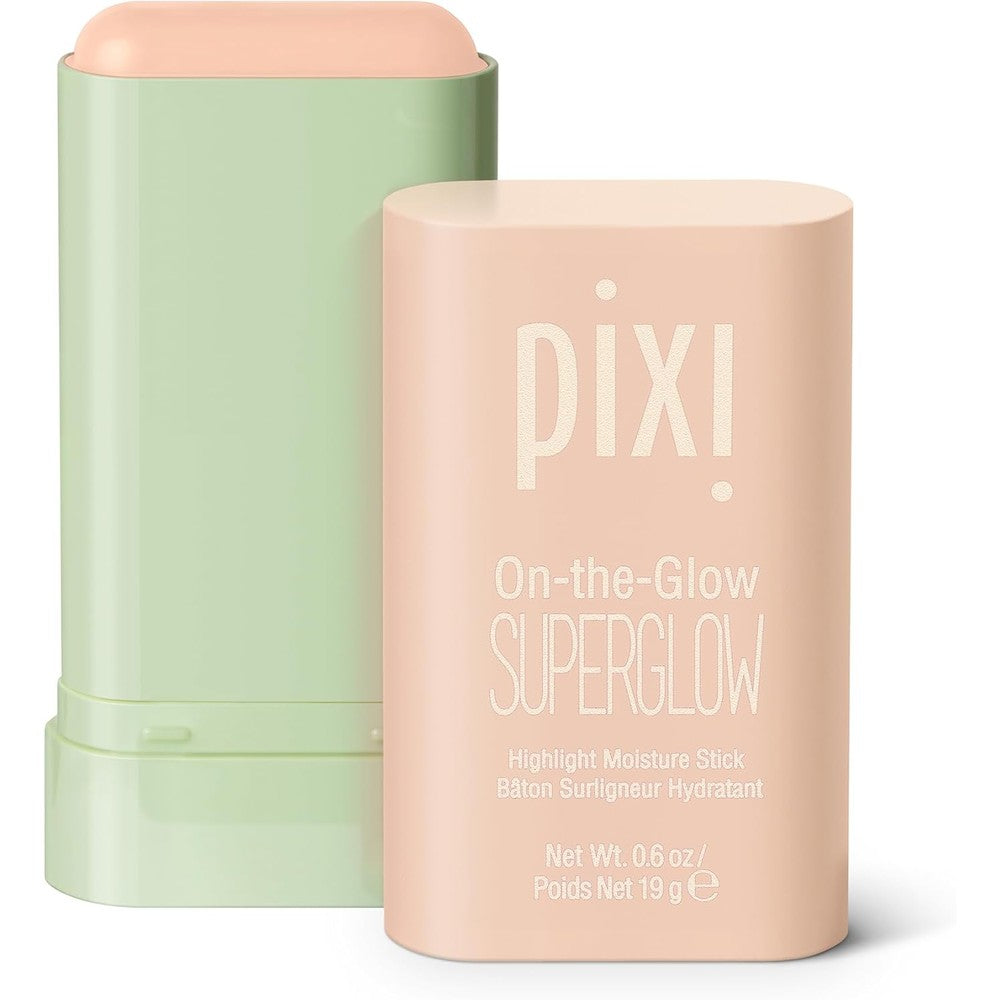 Pixi On-the-Glow SuperGlow Hydrating Highlighter Stick In Natural Lustre With Ginseng And Aloe Vera For Radiant Cheeks And Brow Bones 19 Grams
