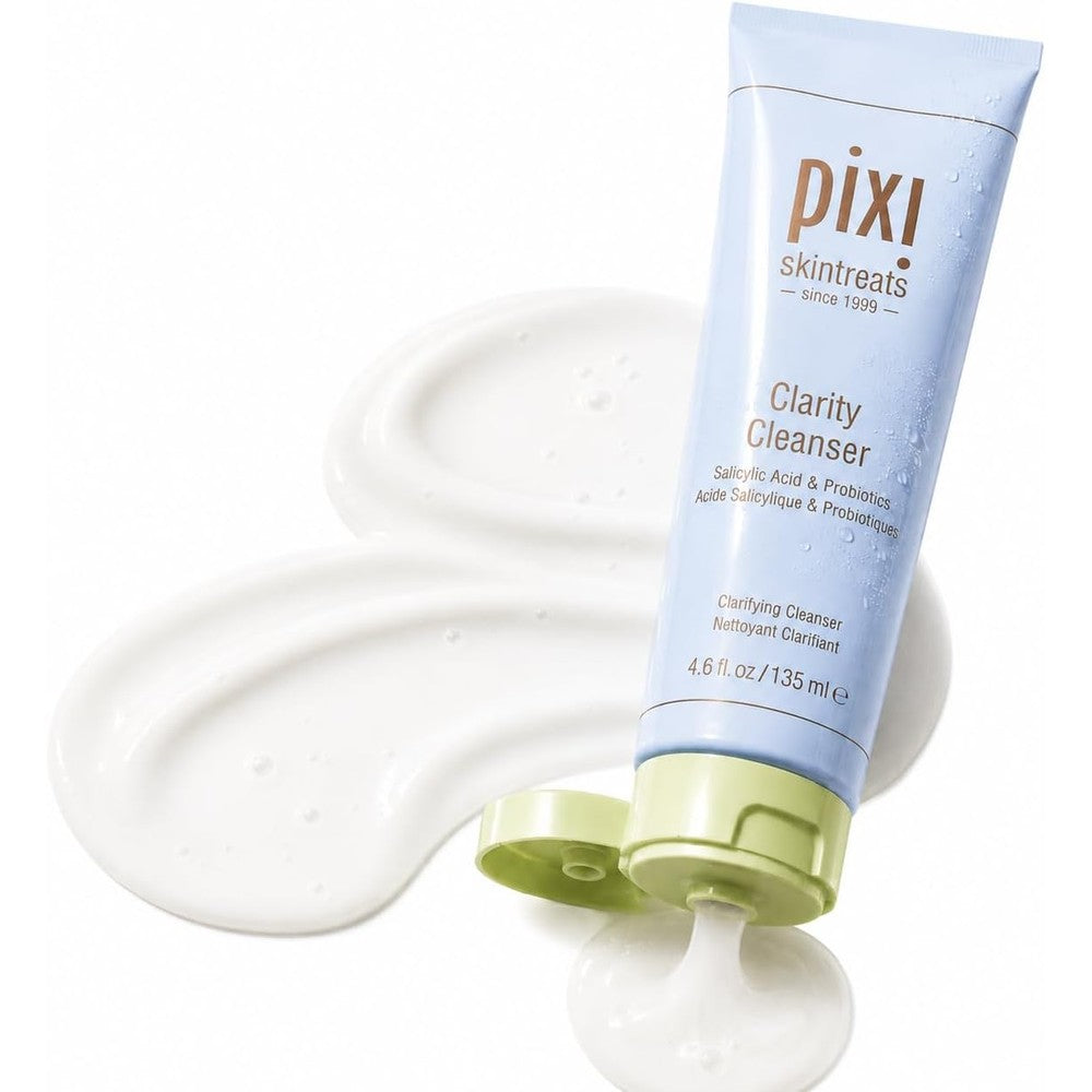 Pixi Beauty Clarity Cleanser Salicylic Acid Face Wash For Acne And Blemish Prone Skin With Glycolic And Lactic Acid Four Point Six Fluid Ounce