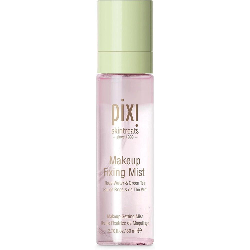 Pixi Beauty Makeup Fixing Mist All Over Setting Spray With Rose Water And Green Tea 80 Milliliters