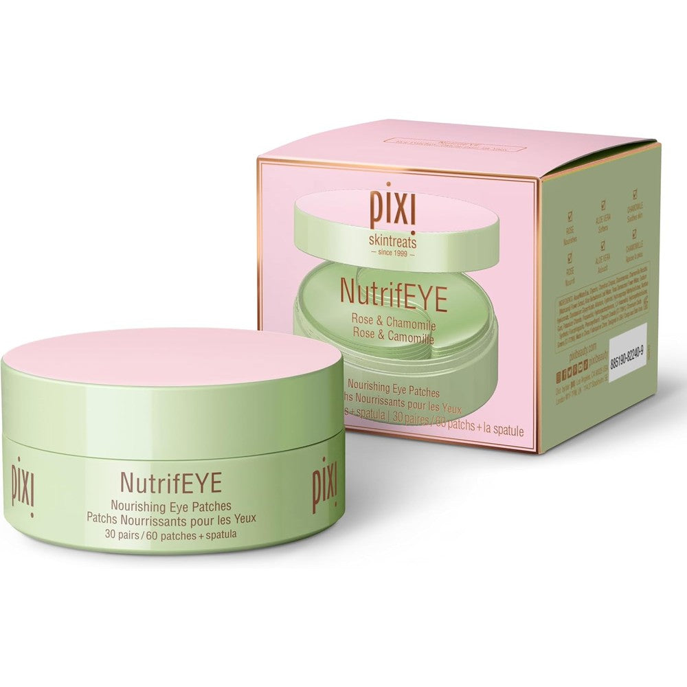 Pixi Beauty Nutrifeye Soothing Rose Under Eye Gel Patches For Hydration And De-puffing, 60 Patches