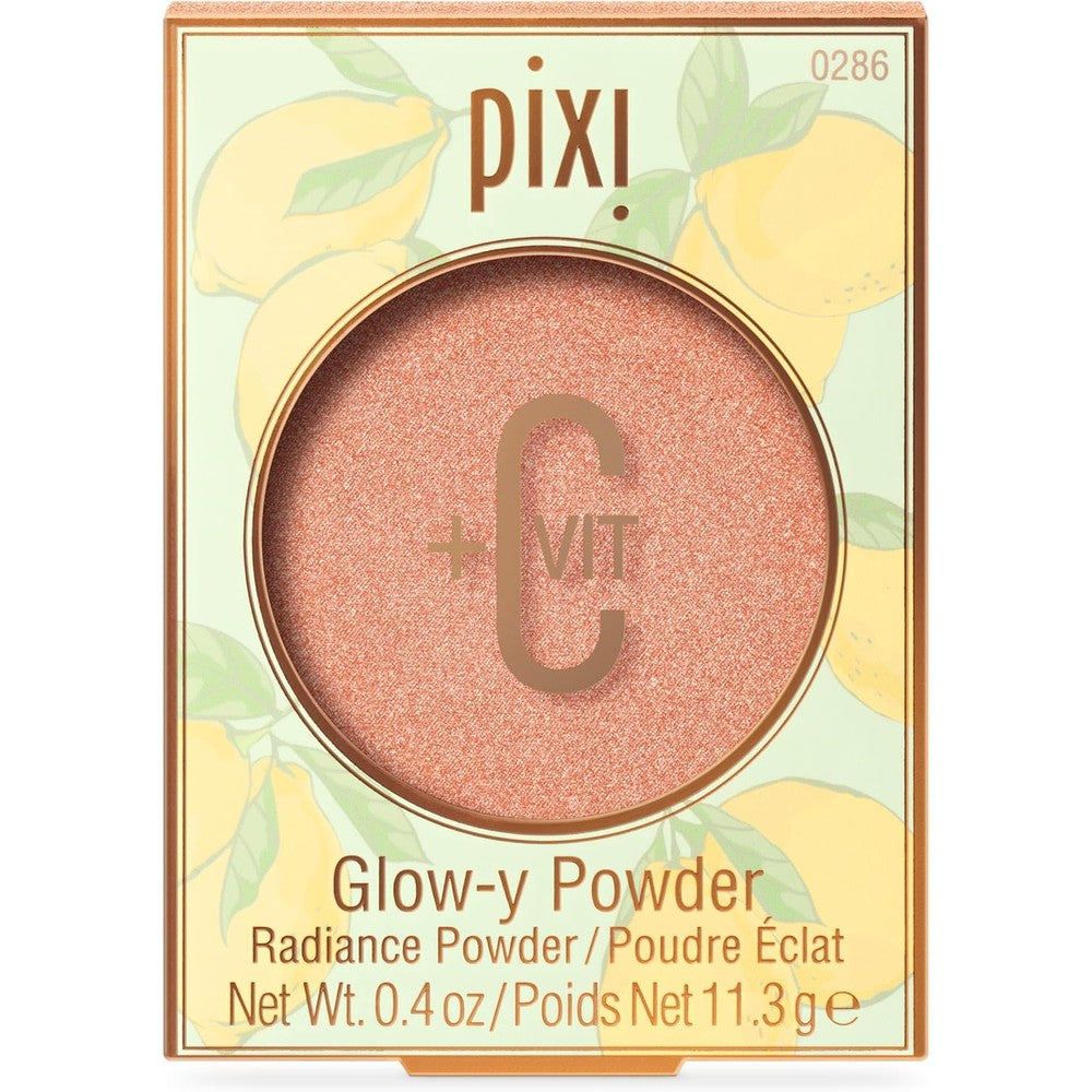 Pixi Beauty +C Vit Glow-y Powder Vitamin C Infused Radiance Face Powder Highlighter Peach Dew 11.3 Grams