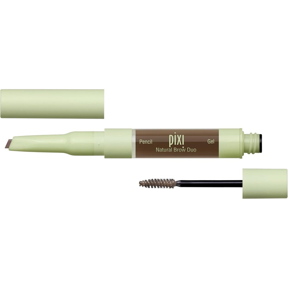 Pixi Natural Brow Duo In Natural Brown Waterproof Eyebrow Pencil And Tinted Setting Gel 0.2 Ounce