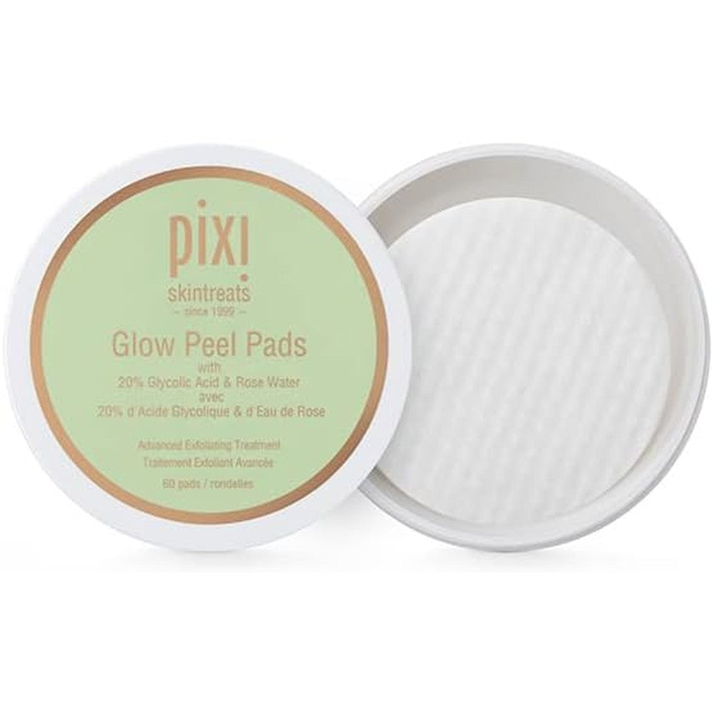 Pixi Beauty Glow Peel Pads Advanced Exfoliating Treatment With Twenty Percent Glycolic Acid For Brighter Skin Sixty Pads