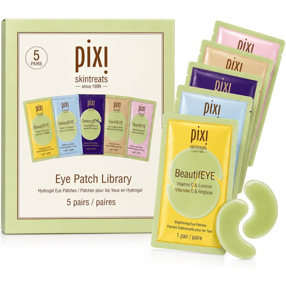 Pixi Beauty Under Eye Patches Eye Patch Library Five Pack Variety Travel Gift Set For Dark Circles Puffy Eyes And Fine Lines