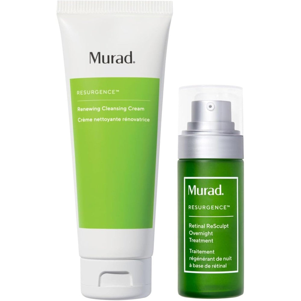 Murad New And Sculpted Combo Set With Renewing Cleansing Cream And Retinal ReSculpt Overnight Treatment For Anti-Aging And Skin Firming