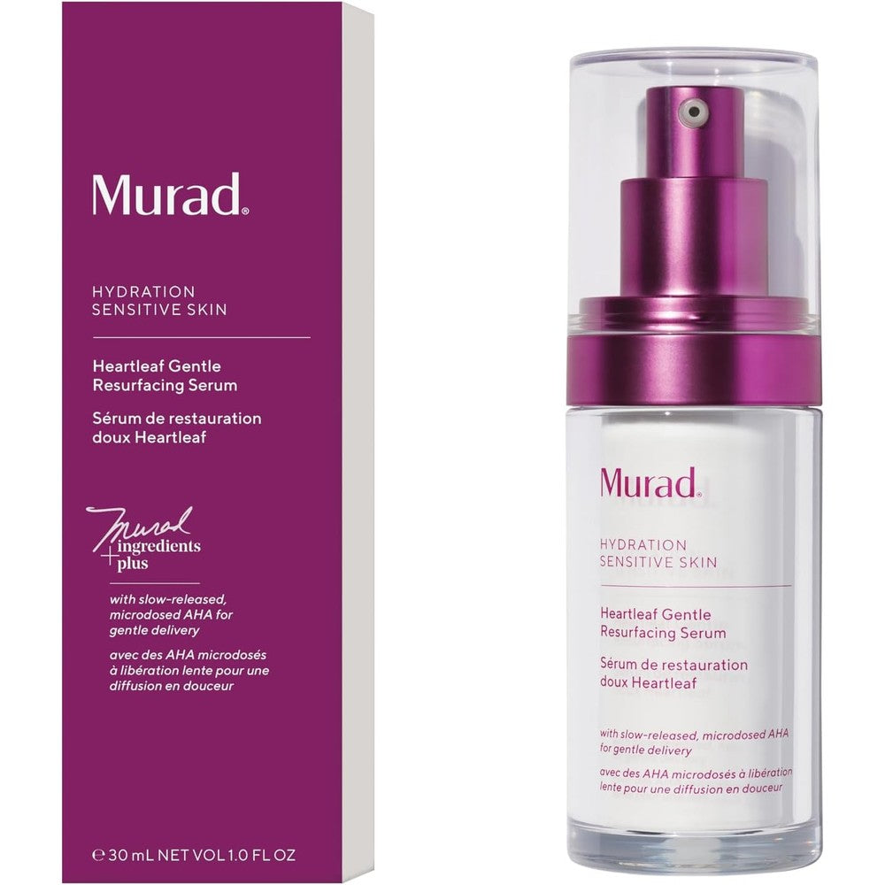 Murad Heartleaf Gentle Resurfacing Serum With Microdosed Glycolic Acid For Sensitive Skin To Improve Radiance And Smooth Fine Lines 1.0 Fluid Ounce