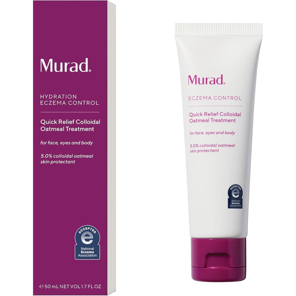 Murad Quick Relief Colloidal Oatmeal Treatment Five Percent Colloidal Oatmeal Cream With Ground Cherry And Oat Lipids One Point Seven Fluid Ounce
