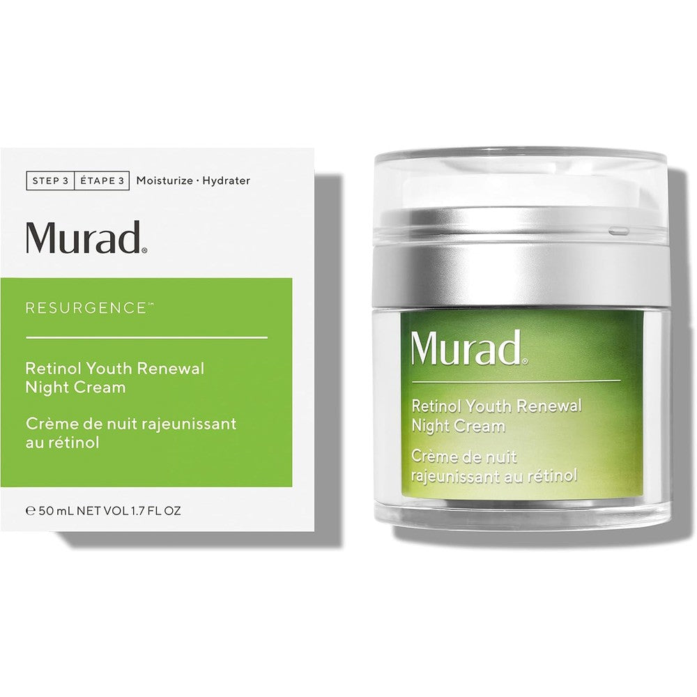 Murad Retinol Youth Renewal Night Cream Advanced Anti-Aging Moisturizer With Niacinamide And Peptides For Fine Lines And Wrinkles 50 Milliliters