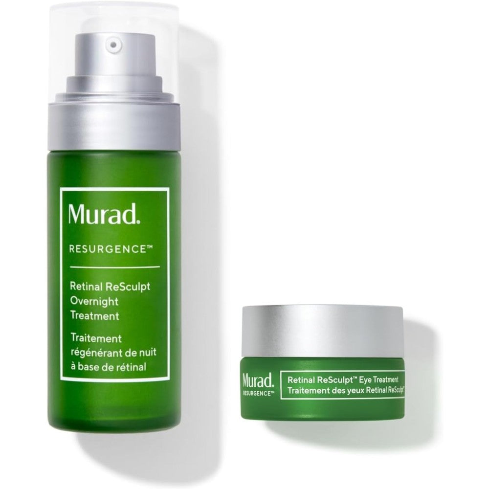 Murad Retinal ReSculpt Duo Featuring Overnight Treatment Thirty Milliliters and Eye Lift Treatment Fifteen Milliliters Set of Two
