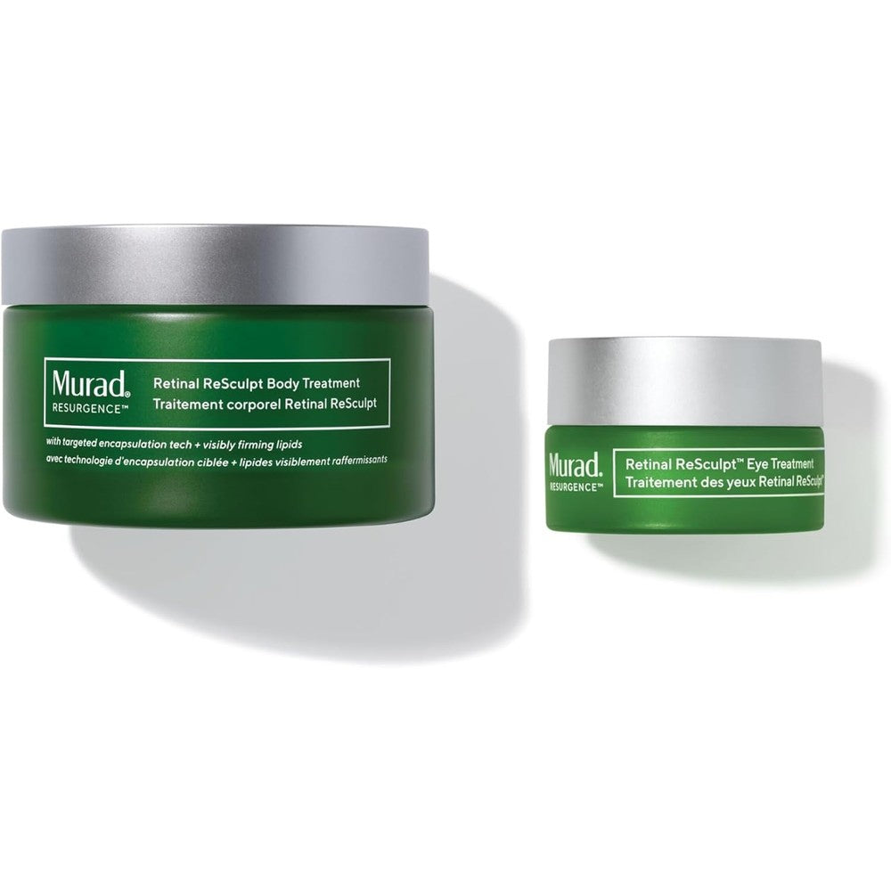 Murad Retinal ReSculpt Body And Eye Combo Set For Firming Sagging Skin Crepey Skin Cellulite Wrinkles And Stretch Marks 2 Items