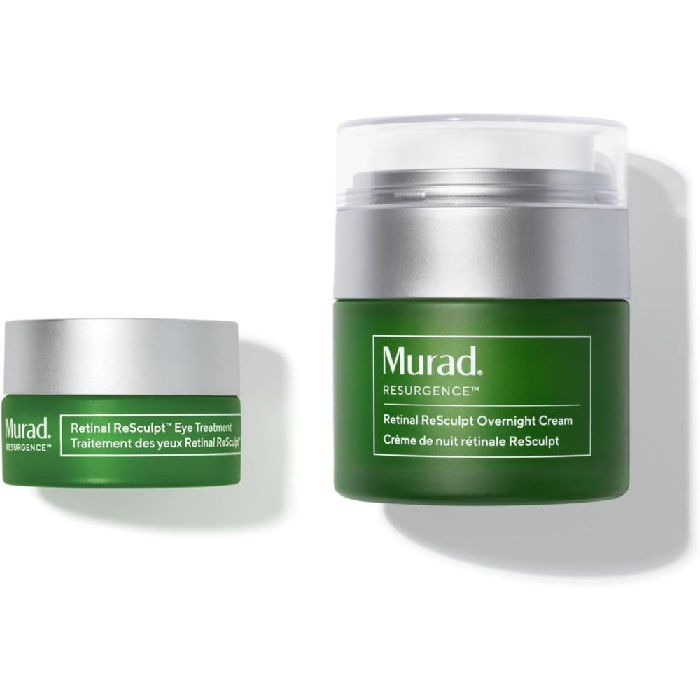 Murad Retinal Eye And Night Combo Retinal ReSculpt Eye Lift Treatment 0.5 Fluid Ounce And Overnight Cream 1.0 Fluid Ounce Set