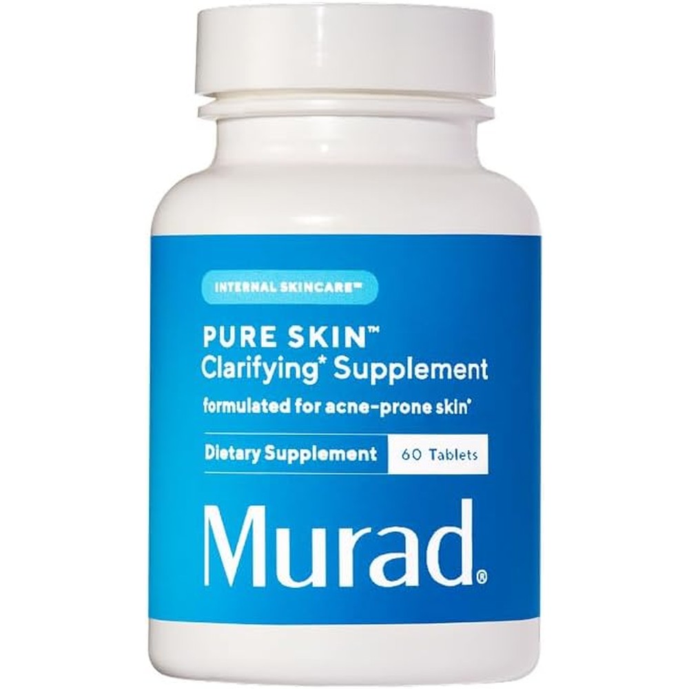 Murad Pure Skin Acne Supplements 60 Tablets Clear Skin Support With Vitamin A B6 Zinc Amino Acids And Burdock Root