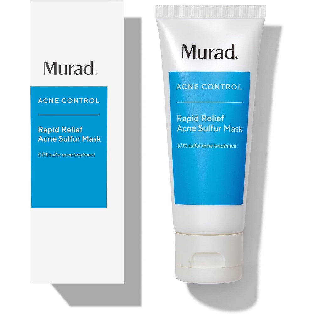 Murad Rapid Relief Acne Sulfur Mask Clay Treatment With Salicylic Acid And Austrian Peat For Clearing Breakouts 2.5 Fluid Ounce