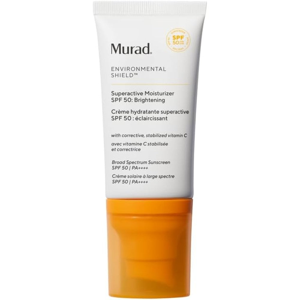 Murad Superactive Brightening Moisturizer SPF 50 Vitamin C Packed Hydrating Ultra Sheer Facial Sunscreen With Lipid Boosting Technology 1.7 Fluid O...