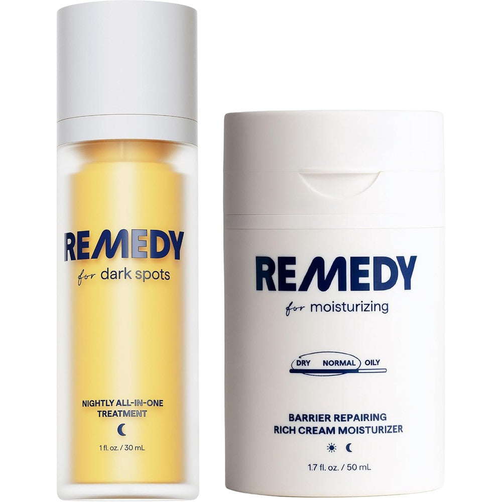 Remedy Science The Even Tone Hydration Stack Two Piece System Dark Spots Treatment And Rich Moisture Cream With Retinol And Ceramides