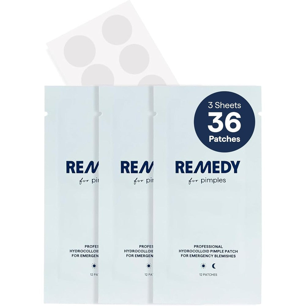 Remedy Science by Dr Shah Remedy for Pimples Near Invisible Medical Grade Hydrocolloid Pimple Patches for Blemishes and Zits 36 Patches