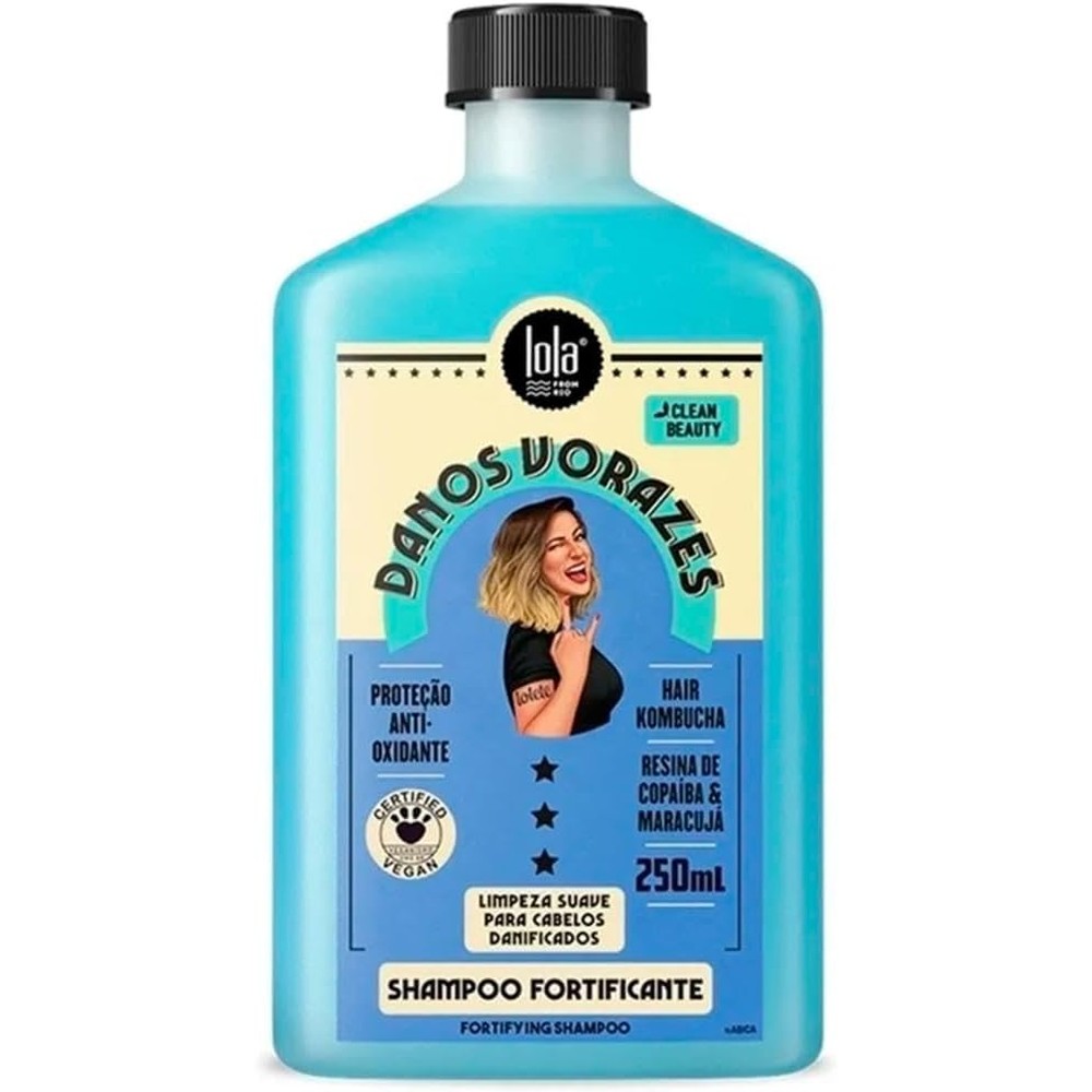 Lola Cosmetics Danos Vorazes Intensive Repair Fortifying Shampoo for Damaged Hair 8.45 Fluid Ounce