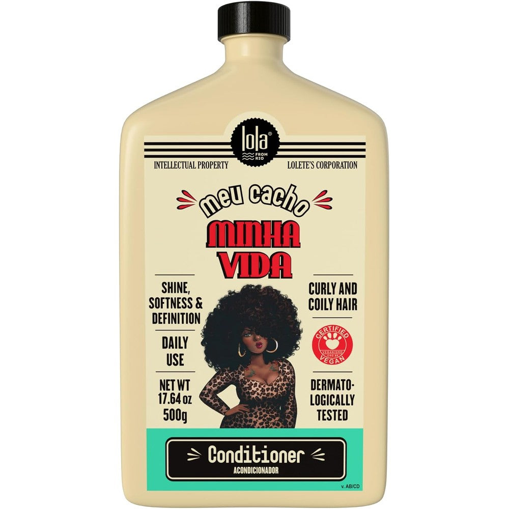 Lola From Rio Meu Cacho Minha Vida Hair Conditioner For Curly And Dehydrated Hair 17.6 Ounces