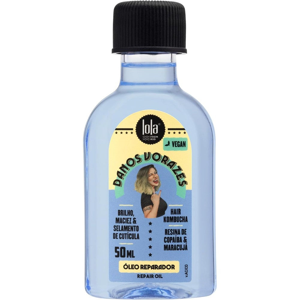 Lola From Rio Danos Vorazes Repairing Hair Oil For Damaged And Frizzy Hair With Hair Kombucha And Copaiba Resin 50 Milliliters