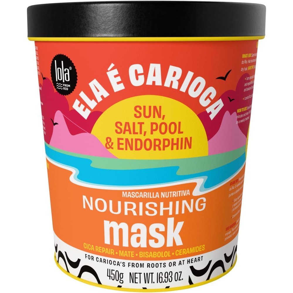 Lola From Rio Ela E Carioca Deeply Nourishing Hair Mask For Damaged Hair Restores Softness And Shine Protection From Hard Water 15.87 Fluid Ounce