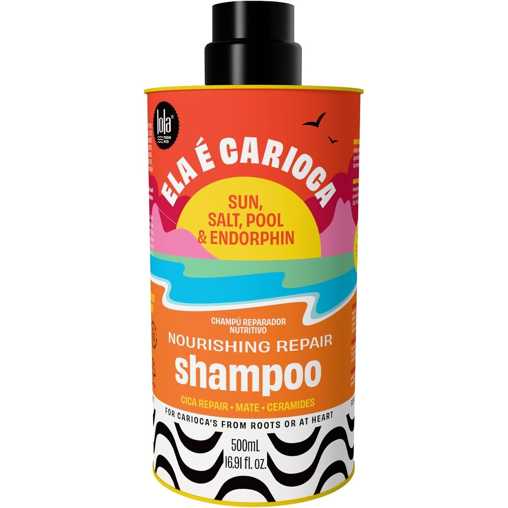 Lola From Rio Ela E Carioca Nourishing Repair Shampoo For All Hair Types Gently Cleanses And Protects 17.64 Fluid Ounces