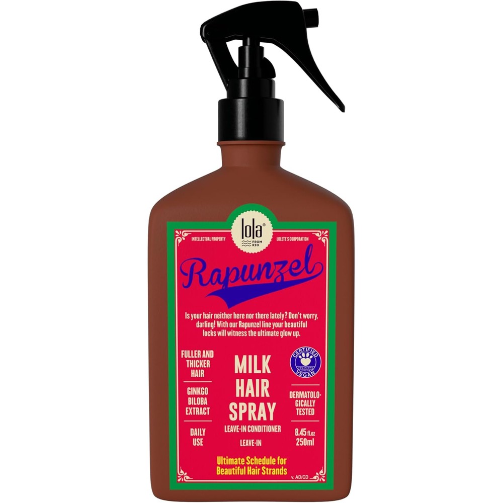 Lola From Rio Rapunzel Milk Spray Hydrating Leave In Conditioner And Detangler For Dry And Damaged Hair 8.45 Fluid Ounce