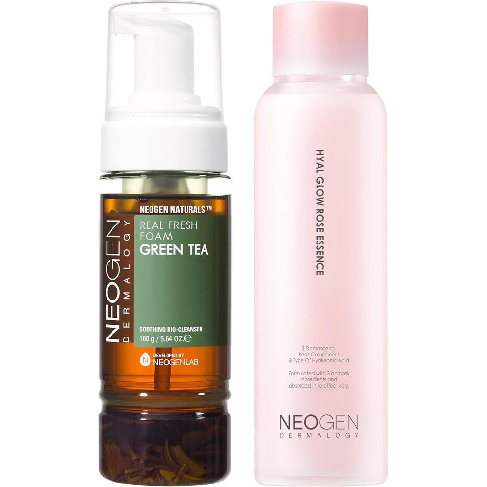 Dermalogy By Neogenlab Authentic Radiant Skincare Set Including Hydrating Foam Cleanser And Radiant Essence For Dewy Glowing Complexion