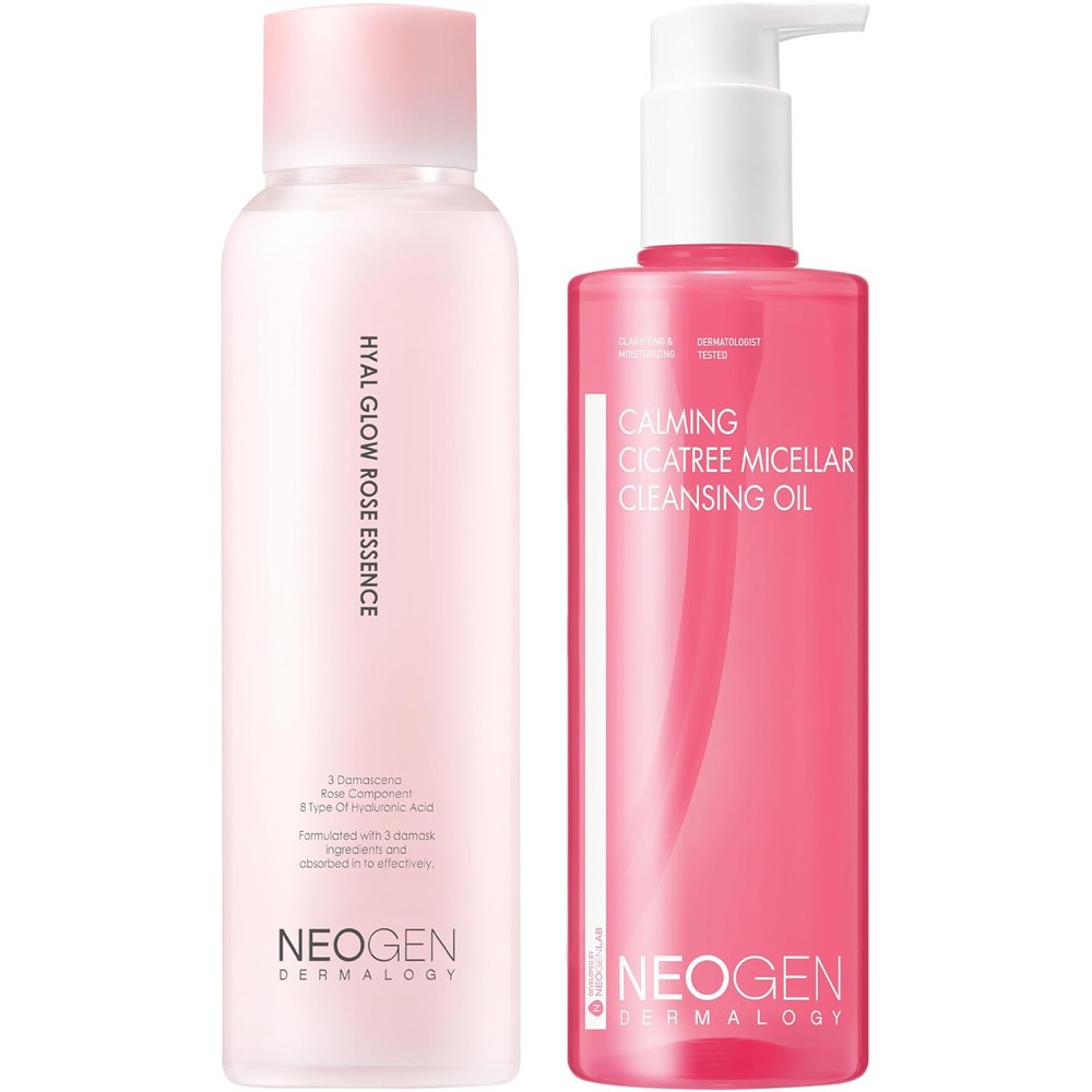 Neogen Dermalogy Radiance Revival Set With Rose Essence And Calming Cica Tree Micellar Cleansing Oil 300 Milliliters